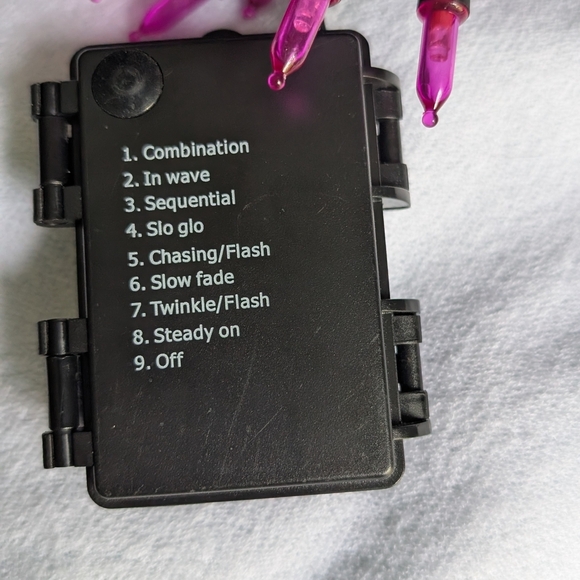 Christmas Lights, 50-Count Black Wire Light Set, Battery Operated Lights (EUC) - Picture 5 of 6